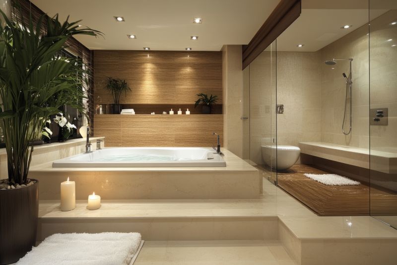 Stylish Bathroom with New Bathtub